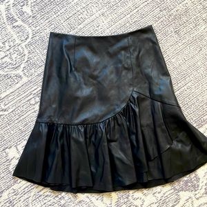 NWT Rebecca Taylor veg leather skirt